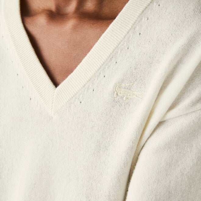 Women's V-neck Wool Sweater