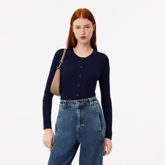 Merino Wool 3D Knit Cardigan - AF2560