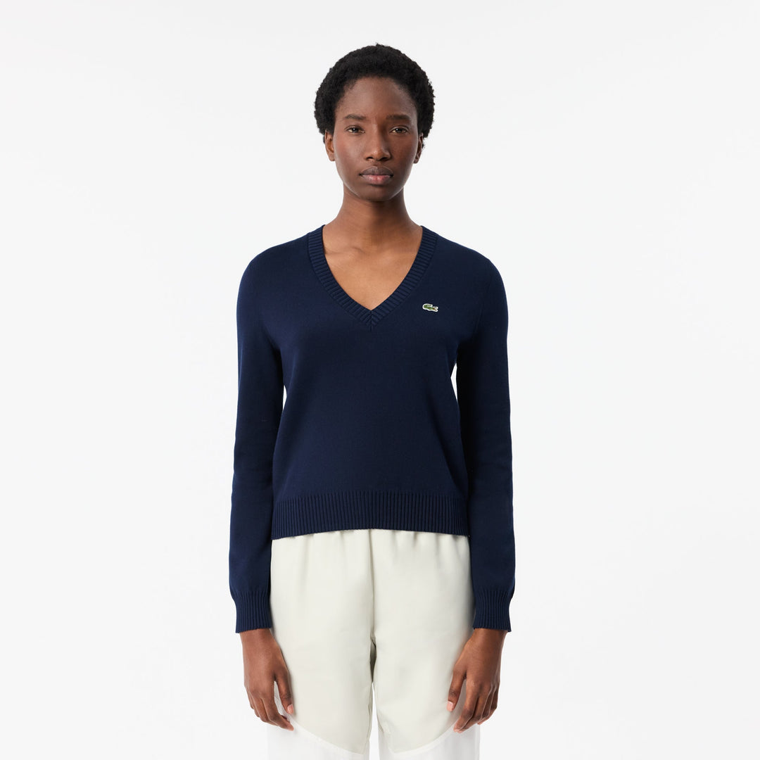 Cotton V Neck Sweater - AF3324 - MYHOLDAL LEBANON