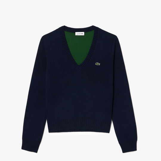 Cotton V Neck Sweater - AF3324 - MYHOLDAL LEBANON