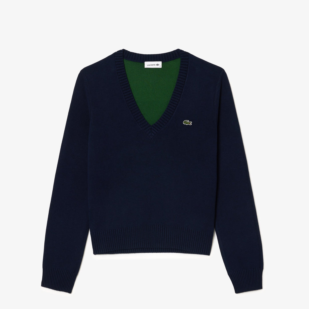 Cotton V Neck Sweater - AF3324 - MYHOLDAL LEBANON