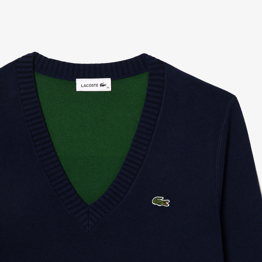 Cotton V Neck Sweater - AF3324 - MYHOLDAL LEBANON