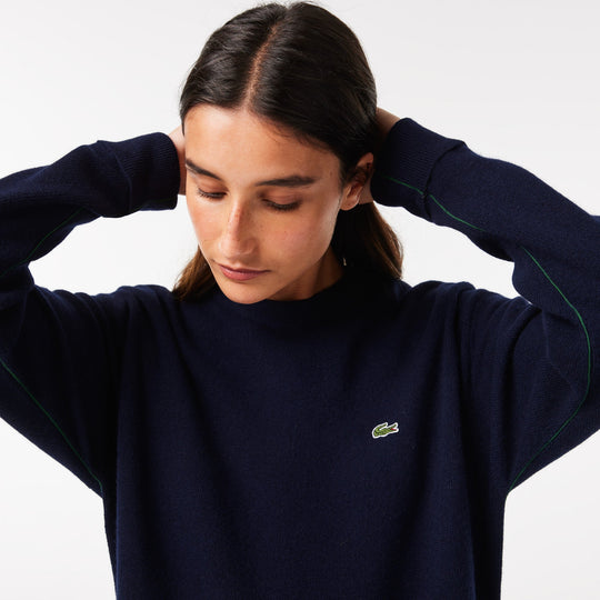 Copy of Women's Lacoste Crew Neck Wool Sweater - AF9551