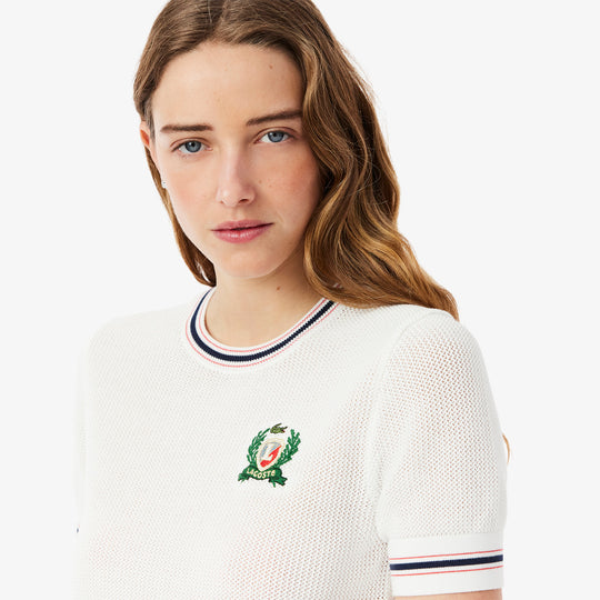 French Made Embroidered Shield Sweater - AF9561