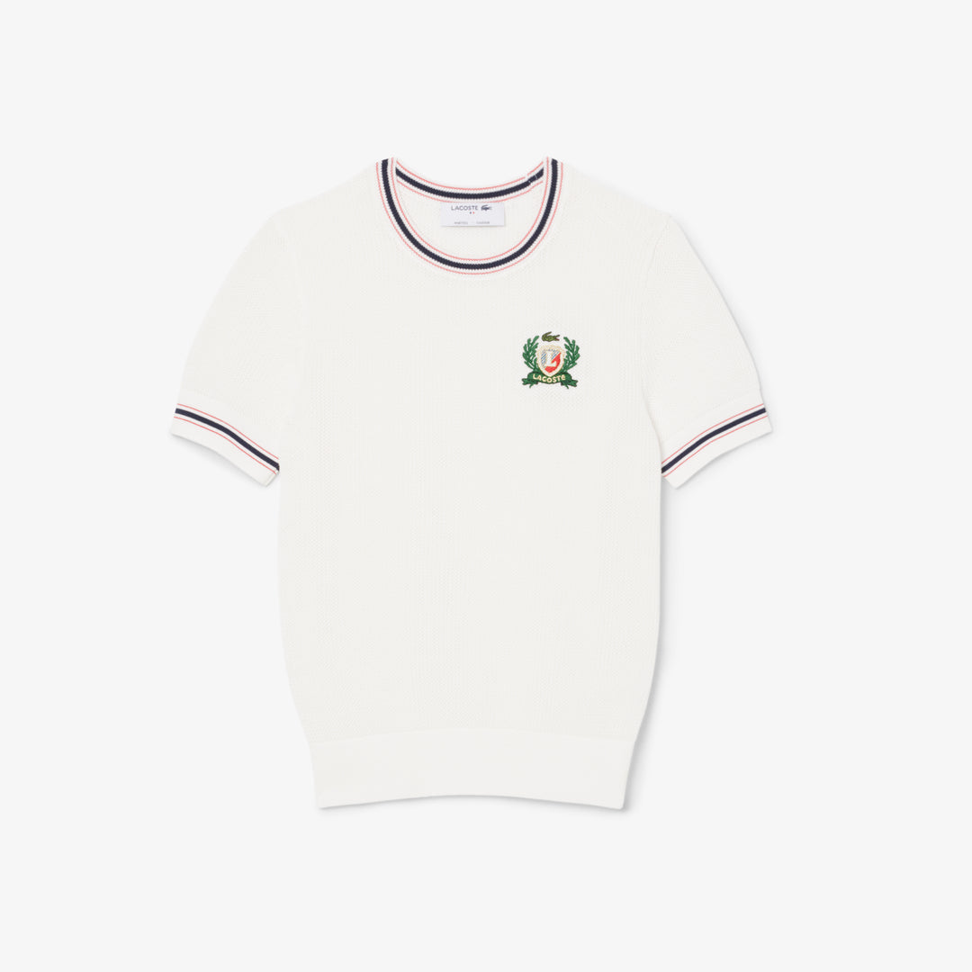 French Made Embroidered Shield Sweater - AF9561