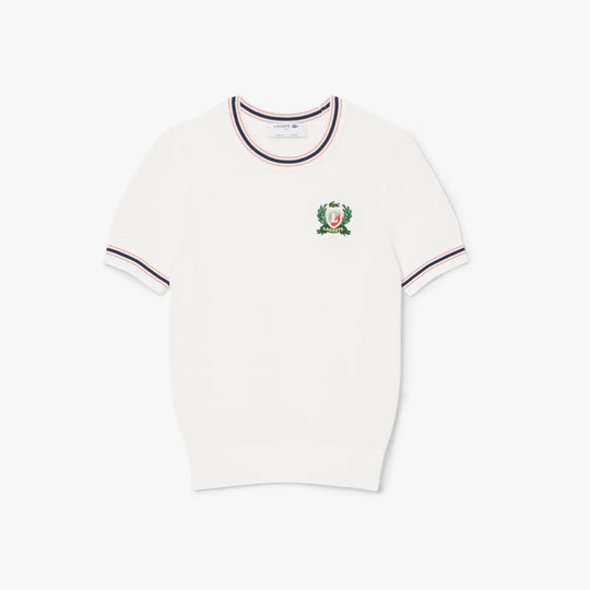 French Made Embroidered Shield Sweater - AF9561
