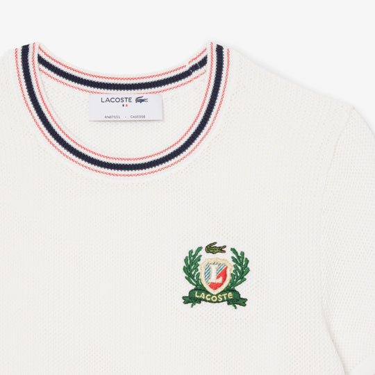 French Made Embroidered Shield Sweater - AF9561