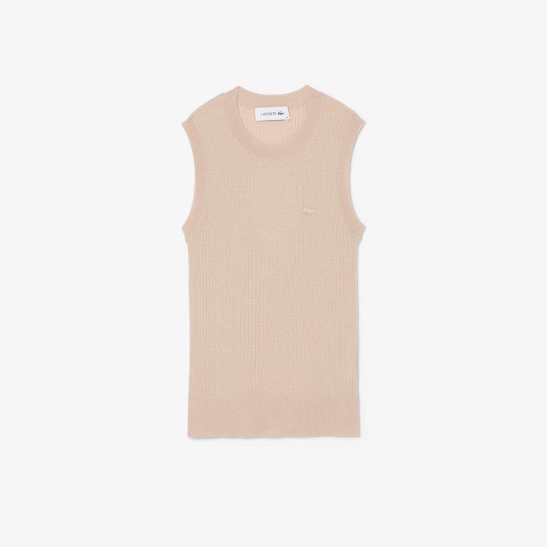 Merino Wool 3D Knit Sleeveless Sweater - AF9988