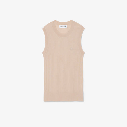 Merino Wool 3D Knit Sleeveless Sweater - AF9988