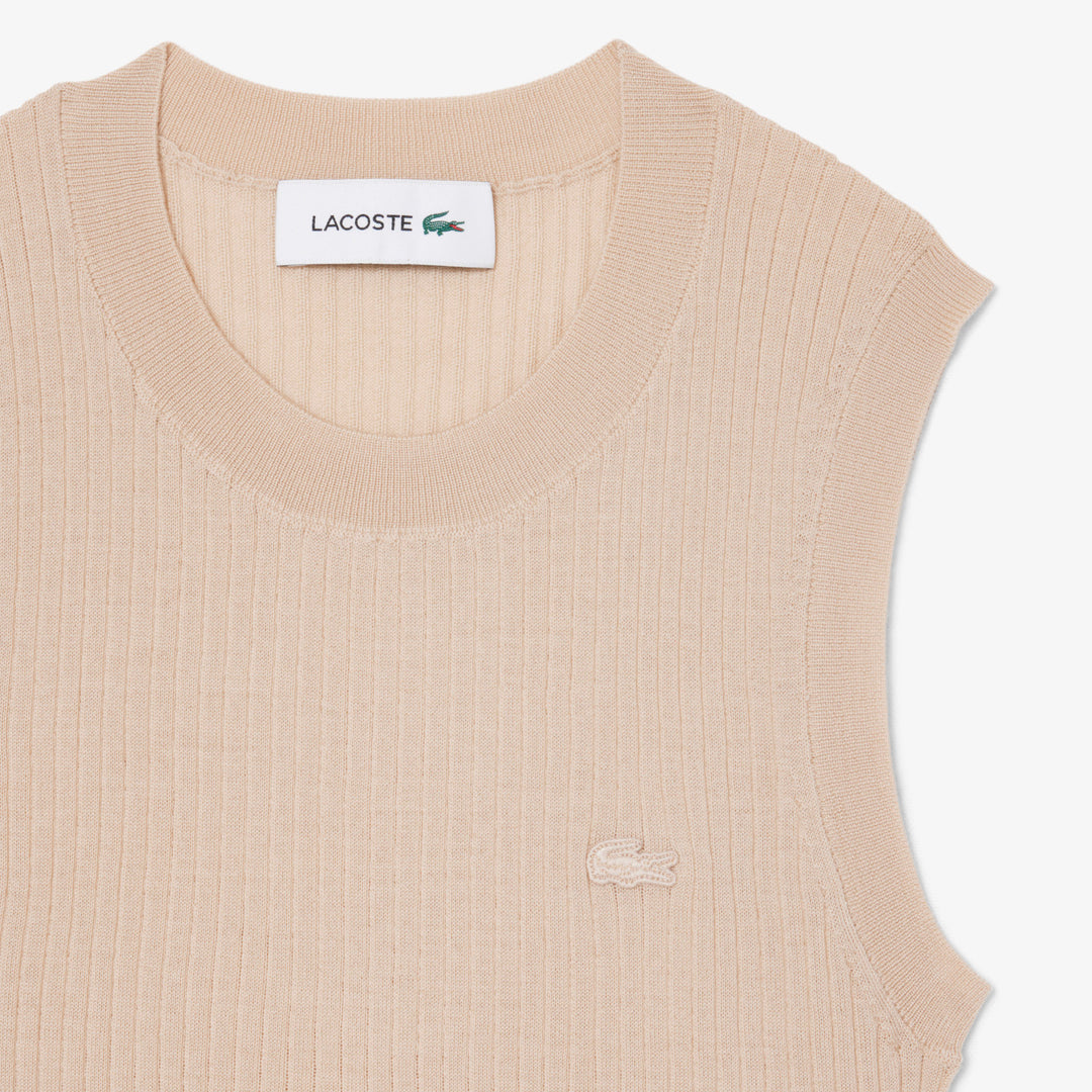 Merino Wool 3D Knit Sleeveless Sweater - AF9988