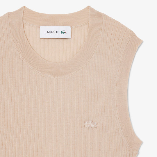 Merino Wool 3D Knit Sleeveless Sweater - AF9988