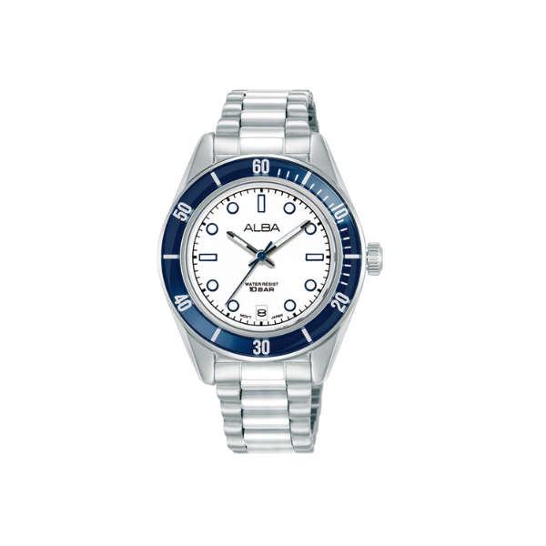ACTIVE LADY MATTE WHITE DIAL SILV. ST. 34.6MM -AG8Q63X1