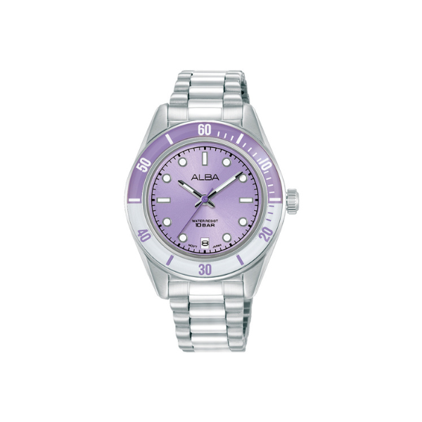 ACTIVE LADY L.PURPLE DIAL SILV. ST. 34.6MM -AG8Q69X1