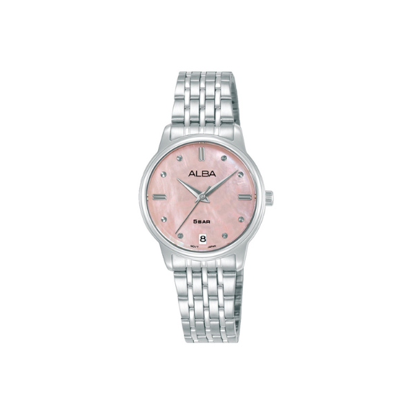 FASHION PINK MOP DIAL SILV. ST. 28MM- AG8Q79X1