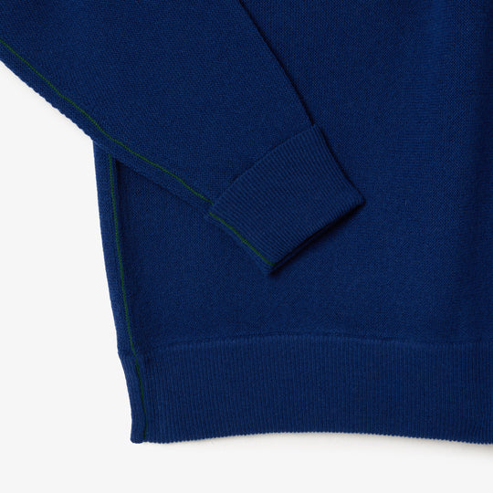Men's Lacoste Relaxed Fit Crew Neck Wool Sweater - AH0532