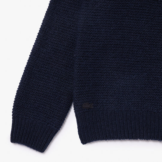 Wool Sweater with Quilted Croc Badge - AH0813 - MYHOLDAL LEBANON