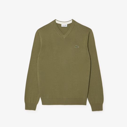 Monochrome Cotton V-neck Sweater - AH1951
