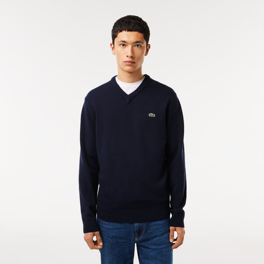 Men's V-Neck Wool Sweater - Ah1952