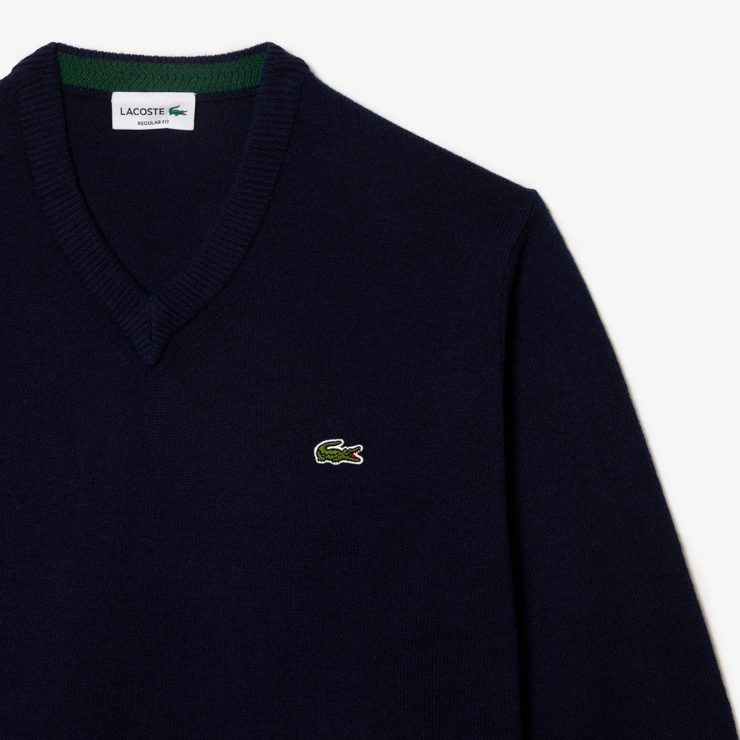 Men's V-Neck Wool Sweater - Ah1952