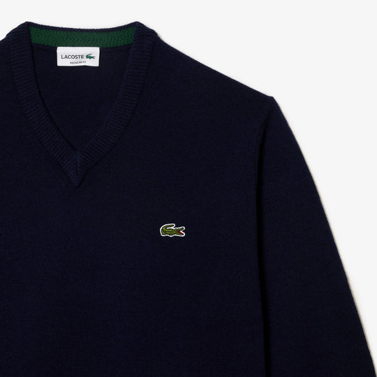 Men's V-Neck Wool Sweater - Ah1952