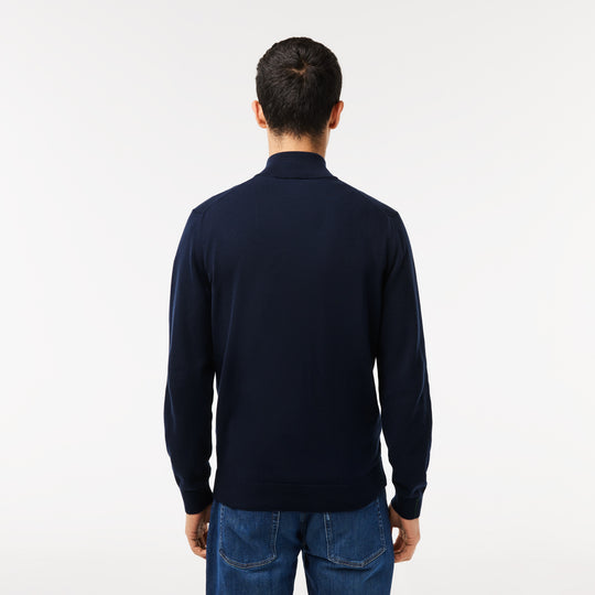 Men's Stand-up Collar Organic Cotton Zippered Sweater - AH1957