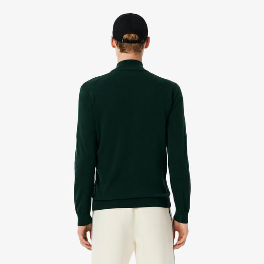 Zipped High Neck Cotton Sweater - AH1957