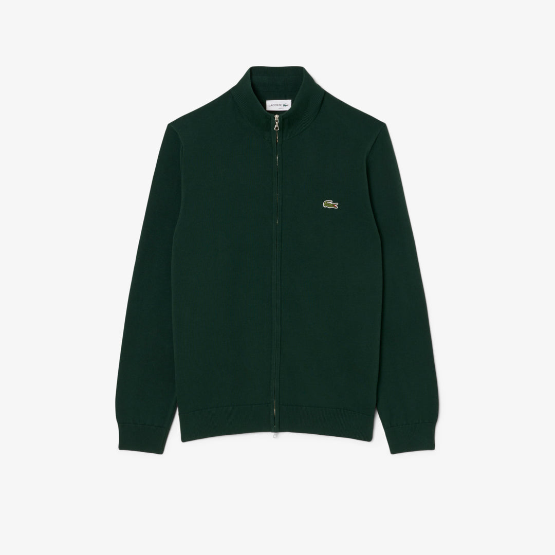 Zipped High Neck Cotton Sweater - AH1957
