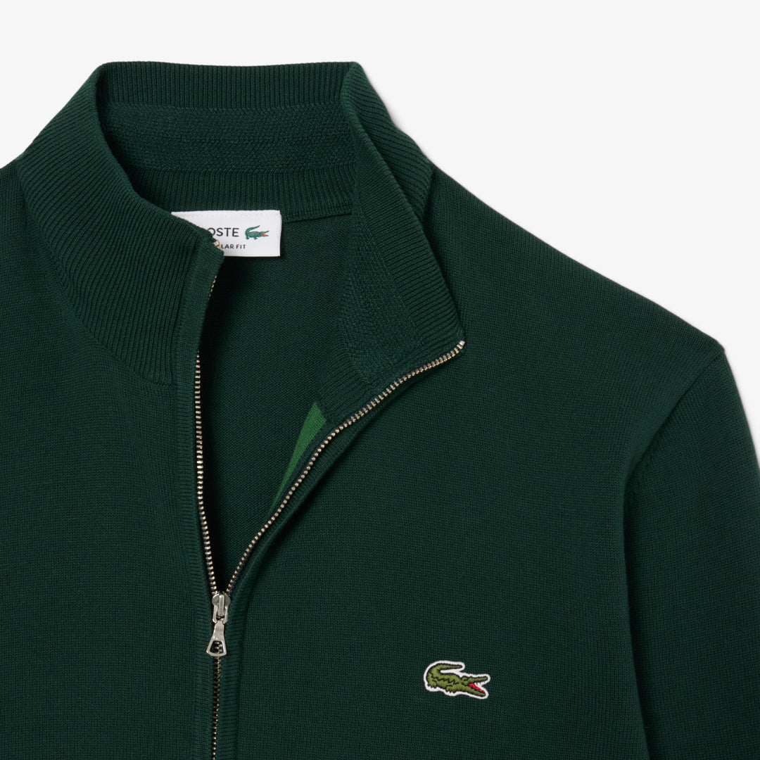 Zipped High Neck Cotton Sweater - AH1957