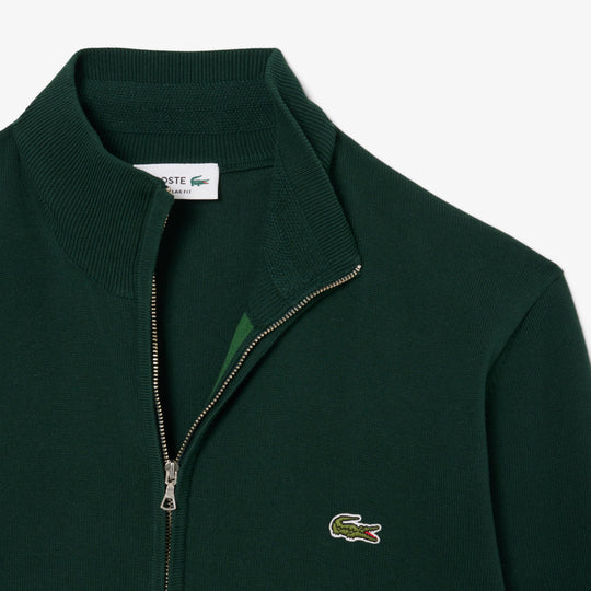 Zipped High Neck Cotton Sweater - AH1957