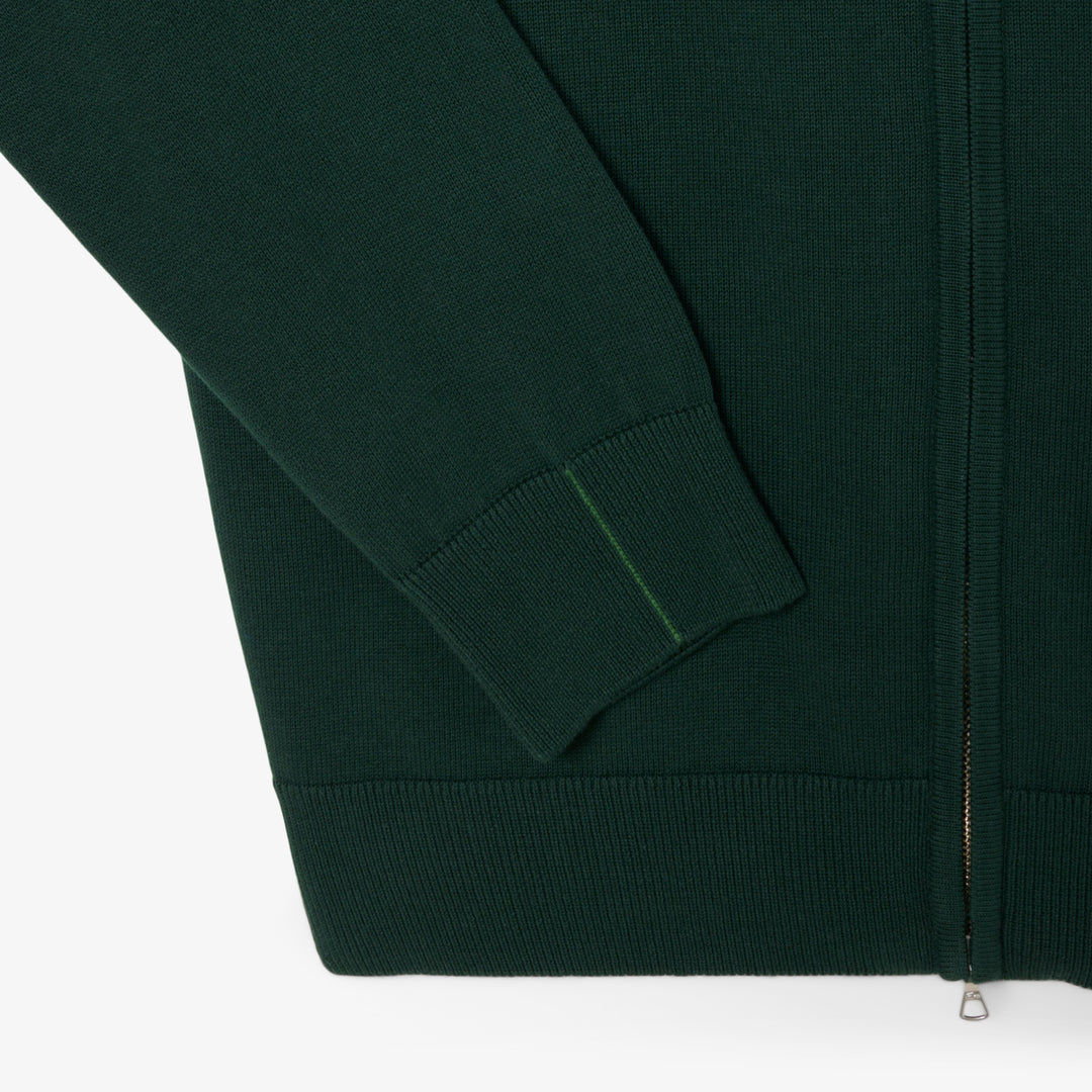 Zipped High Neck Cotton Sweater - AH1957