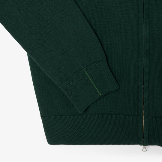 Zipped High Neck Cotton Sweater - AH1957