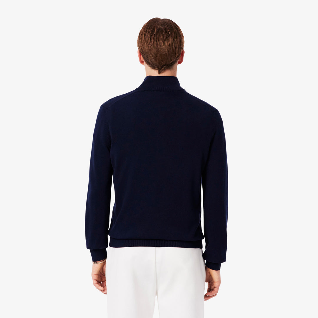 Zipped High Neck Cotton Sweater - AH1980