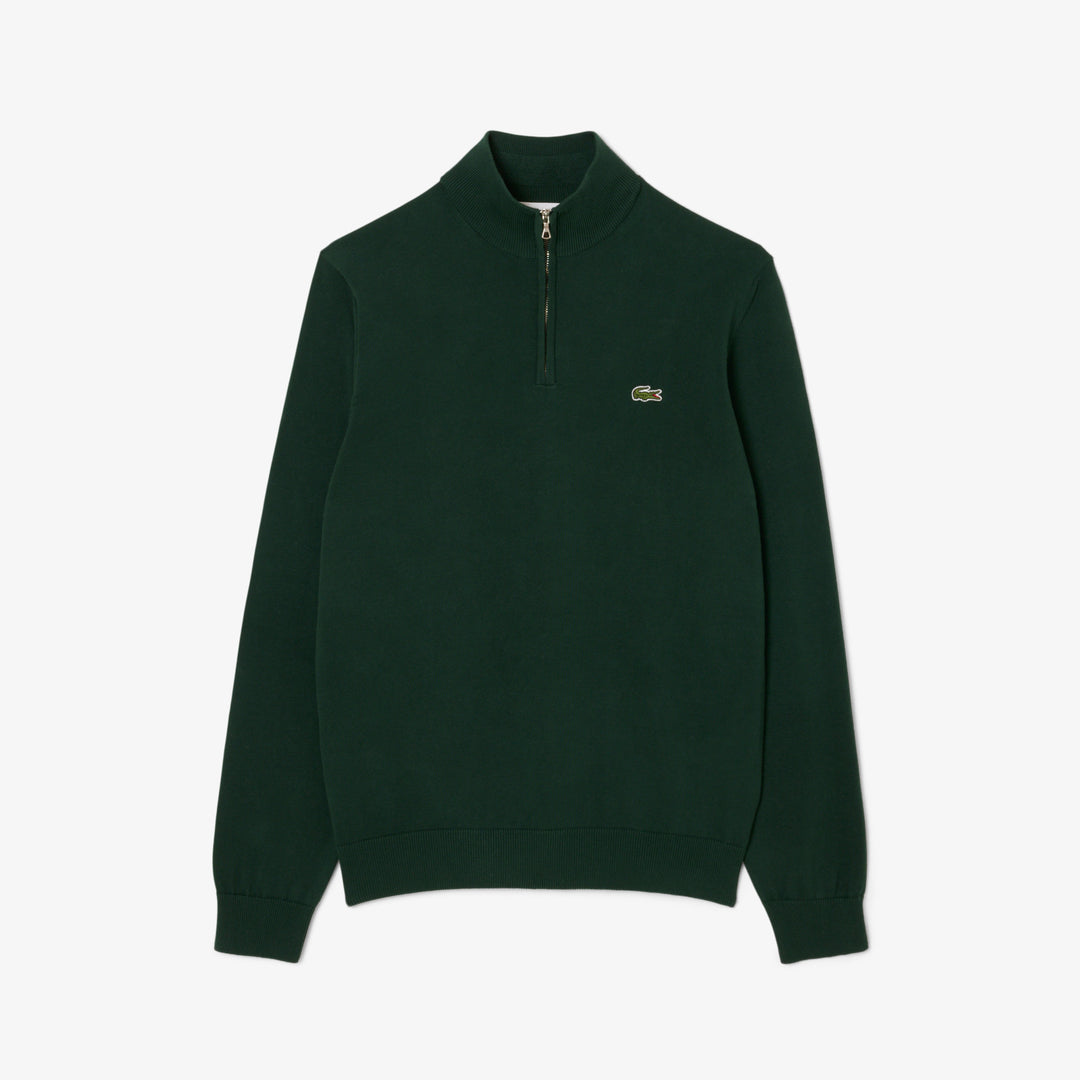 Zipped High Neck Cotton Sweater - AH1980