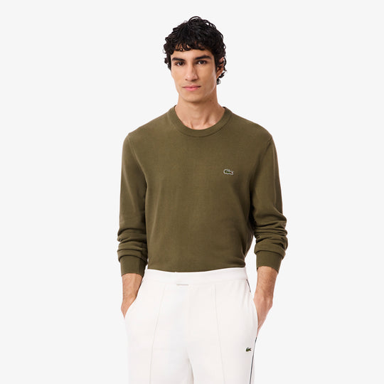 Monochrome Crew Neck Cotton Sweater - AH1985