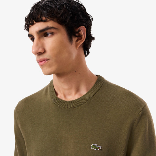 Monochrome Crew Neck Cotton Sweater - AH1985