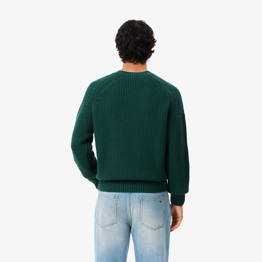 Thick Carded Wool Crew Neck Sweater - AH3142