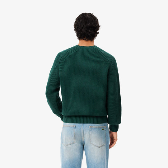 Thick Carded Wool Crew Neck Sweater - AH3142