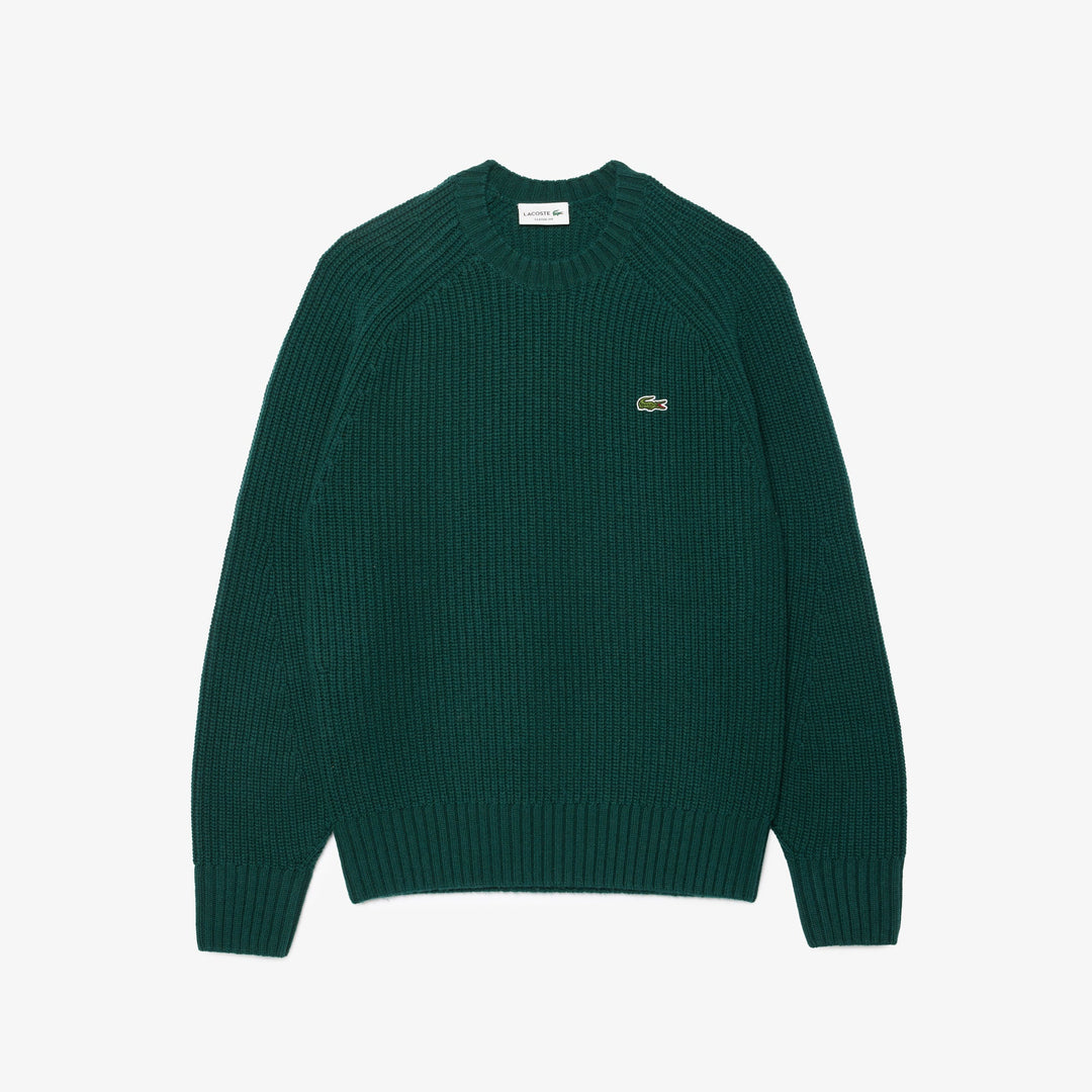 Thick Carded Wool Crew Neck Sweater - AH3142