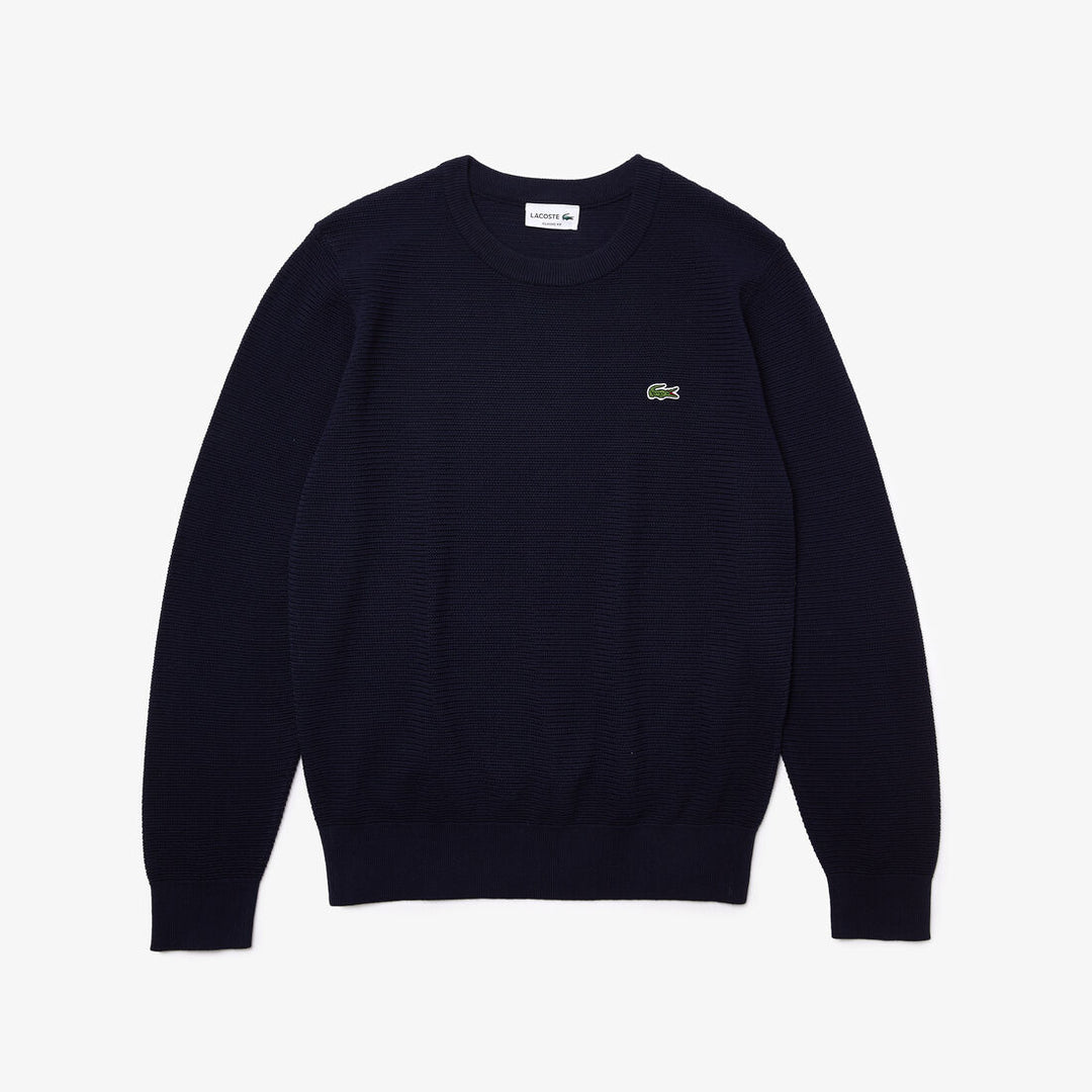 Men’s Crew Neck Textured Organic Cotton Sweater - AH6800