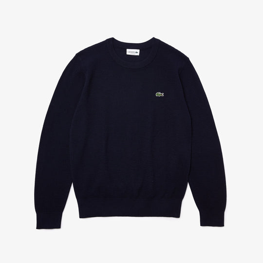 Men’s Crew Neck Textured Organic Cotton Sweater - AH6800