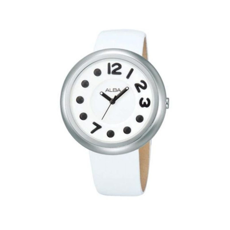 FASHION LADY WHITE DIAL WHITE BRACELET - AH8103