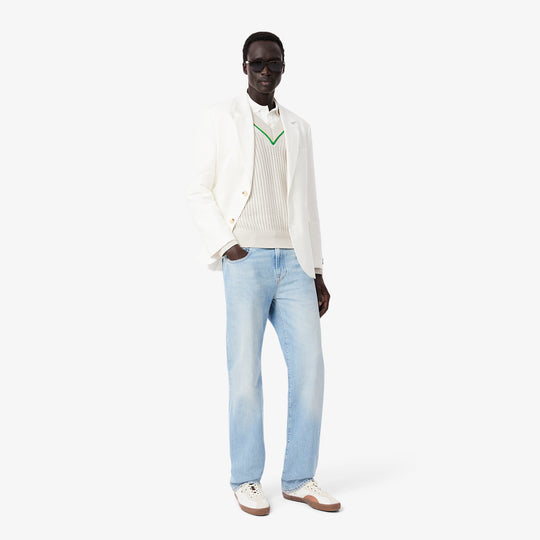 V Neck Striped Tennis Sweater - AH9303