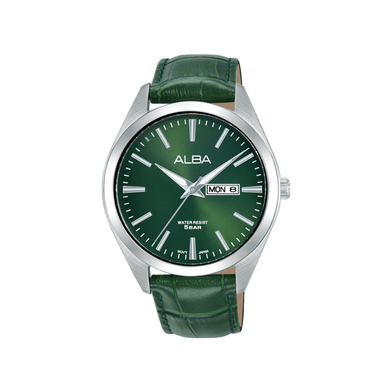 STANDARD GREEN DIAL GREEN LEATHER 41MM- AJ6213X1