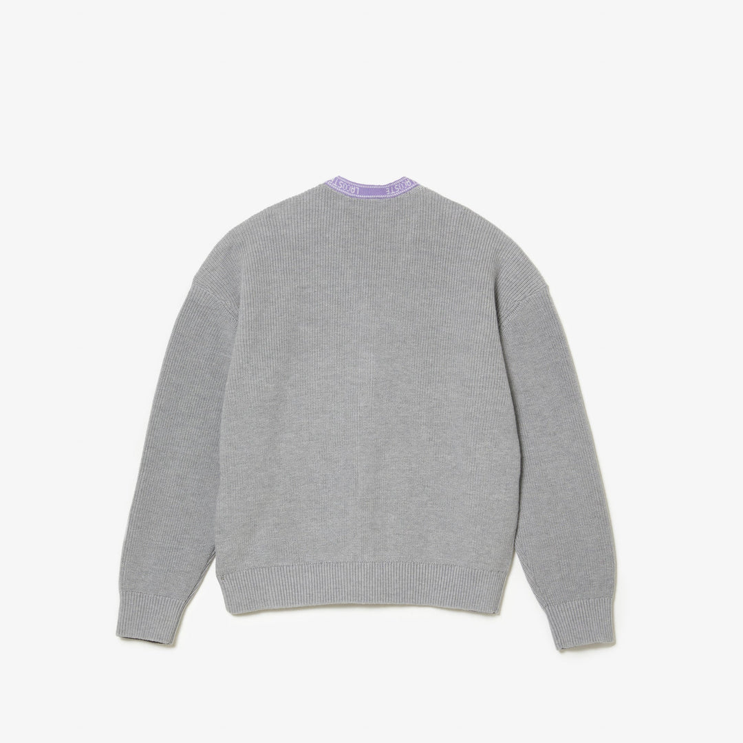 Kids' Lacoste Contrast Branded Cardigan - Aj9774