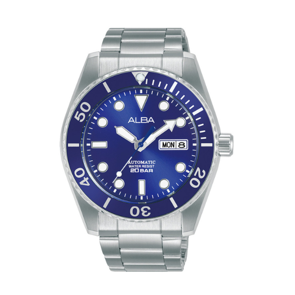 Shop The Latest Collection Of Alba Mechanical 20 Bar Blue Dial Silver Steel 43Mm- Al4359X1Q In Lebanon