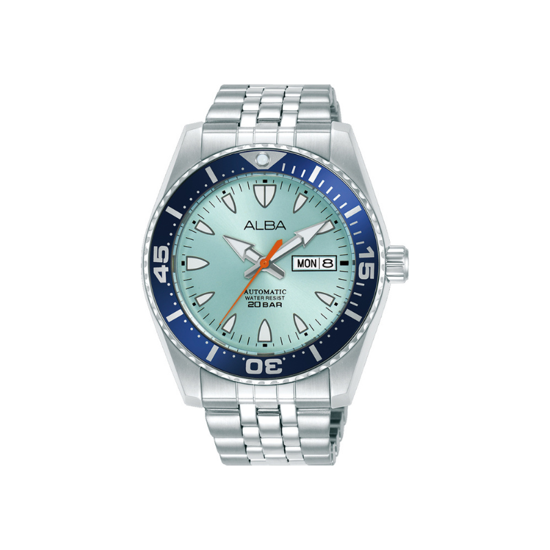 MECHANICAL L.BLUE DIAL SILVER STEEL 43MM- AL4769X1
