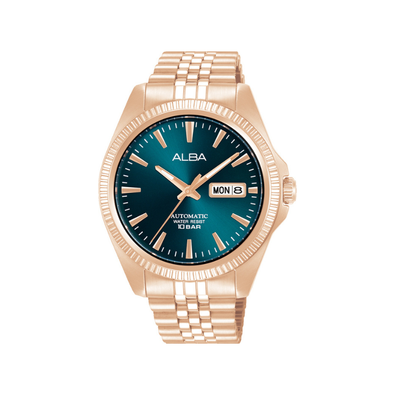 MECHANICAL TURQUOISE DIAL PINK GOLD STEEL 41MM- AL4780X1