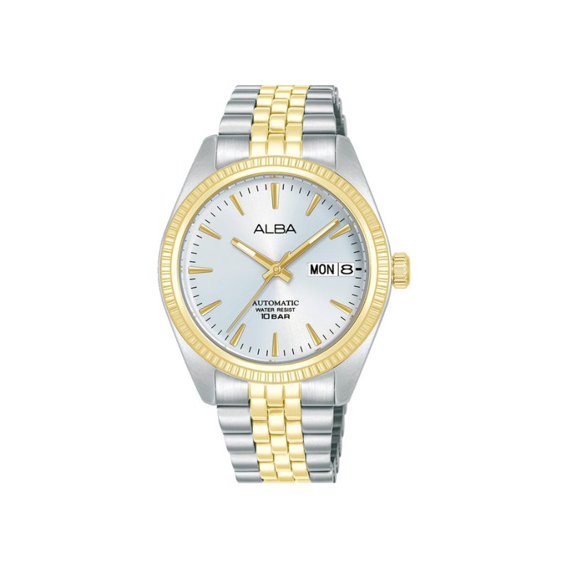 MECHANICAL LADY WHITE DIAL SILV.& GOLD ST. 35.5MM-AL4798X1