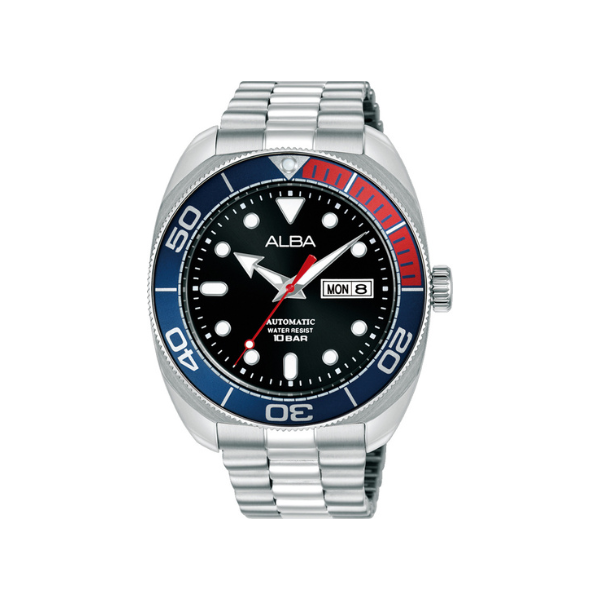 MECHANICAL BLK DIAL PEPSI BEZEL SILVER STEEL 42MM-AL4819X1