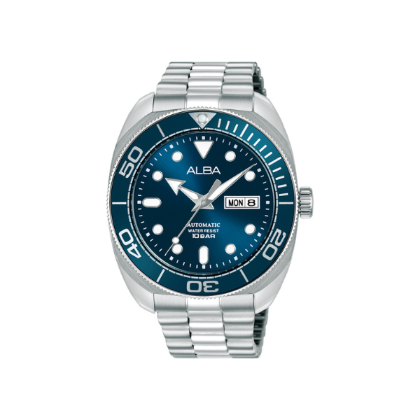 MECHANICAL BLUE DIAL SILVER STEEL 42MM-AL4823X1